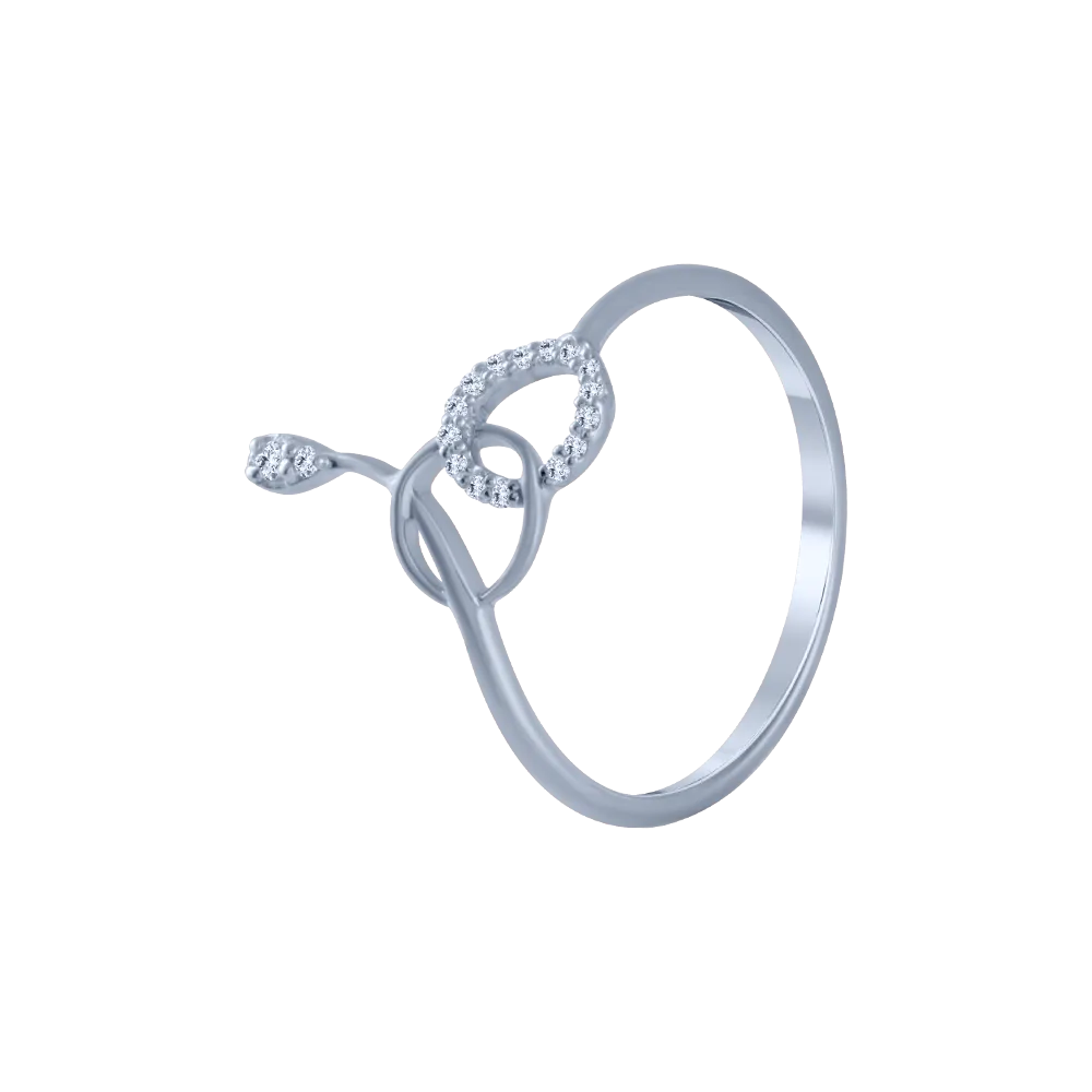 18KT (750) White Gold And Diamond Ring For Women