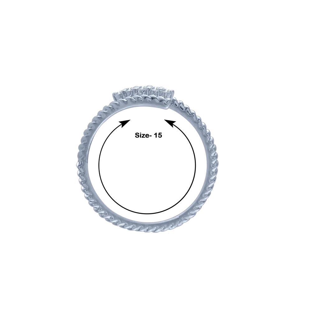 18KT (750) White Gold And Diamond Ring For Women