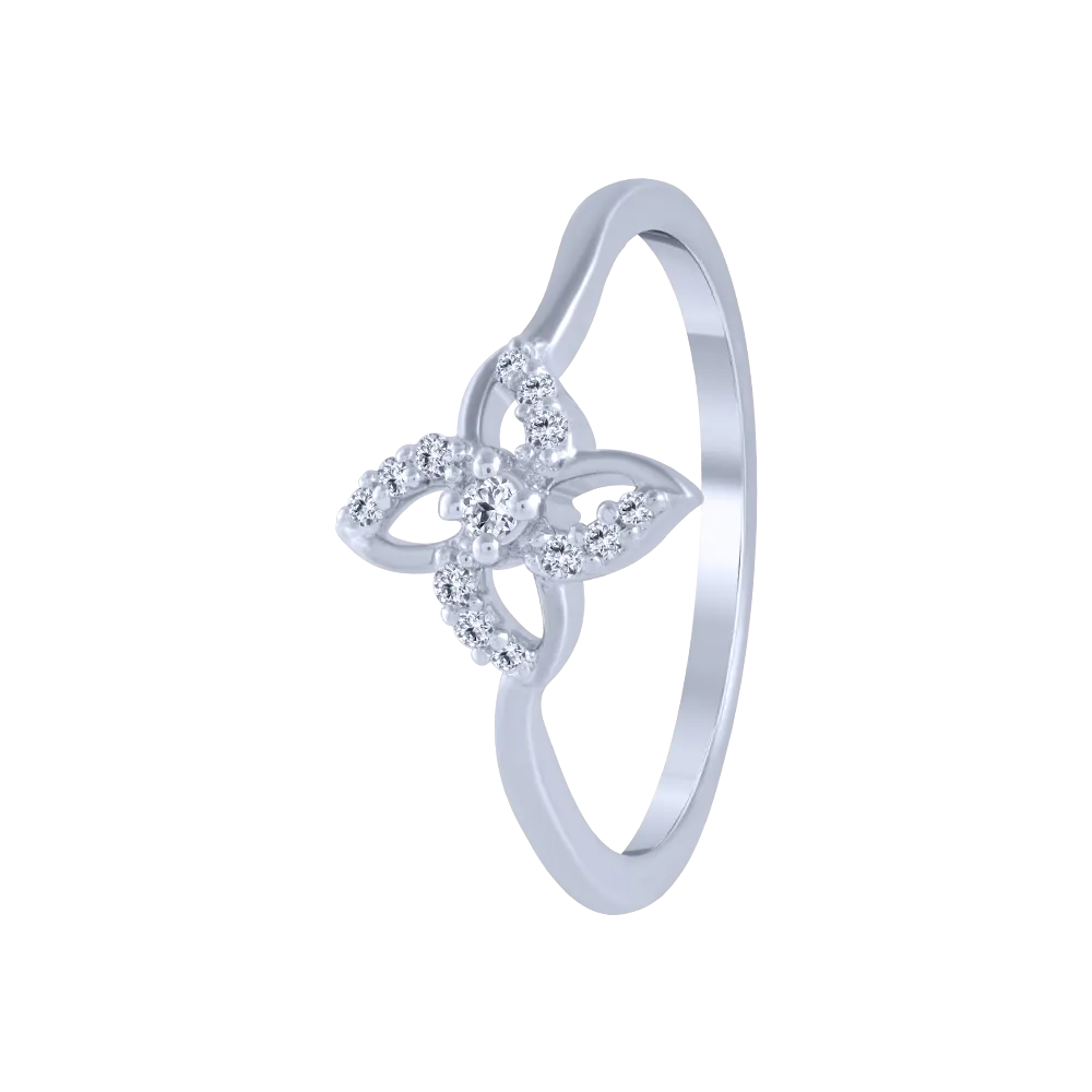 18KT (750) White Gold And Diamond Ring For Women