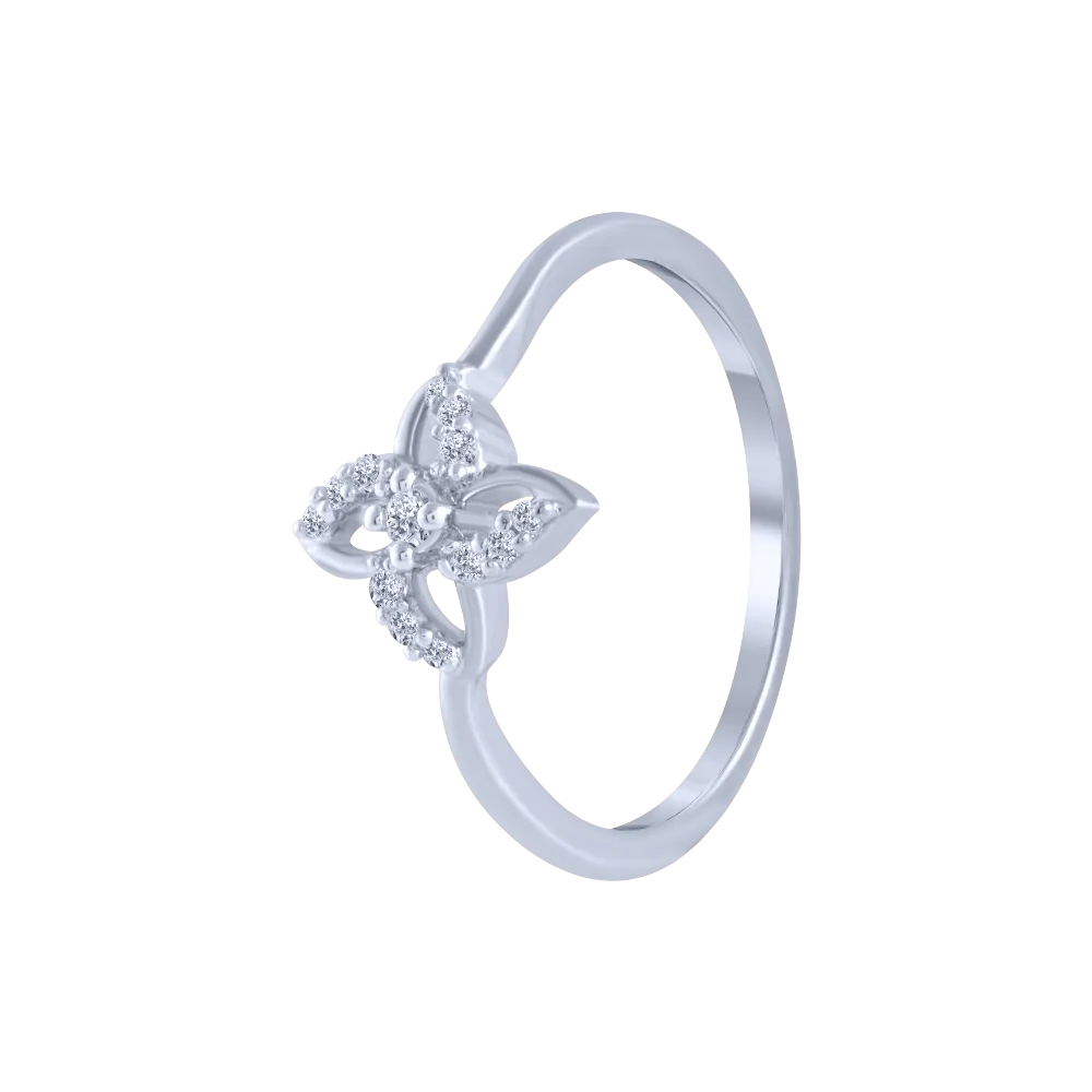 18KT (750) White Gold And Diamond Ring For Women