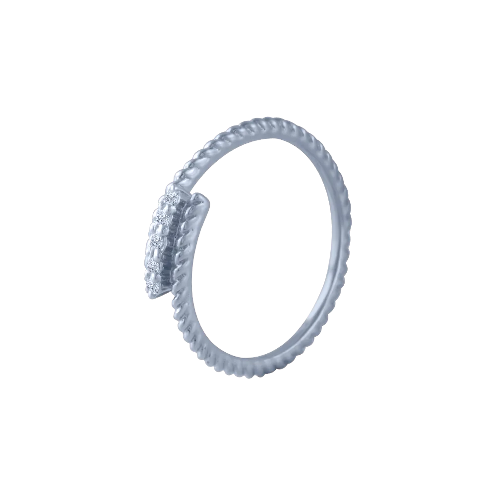 18KT (750) White Gold And Diamond Ring For Women