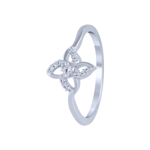 18KT (750) White Gold And Diamond Ring For Women