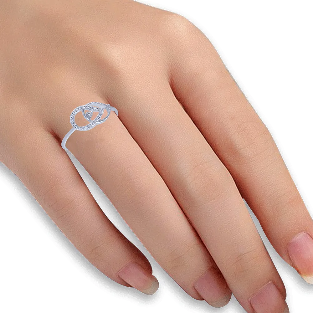 18KT (750) White Gold And Diamond Ring For Women