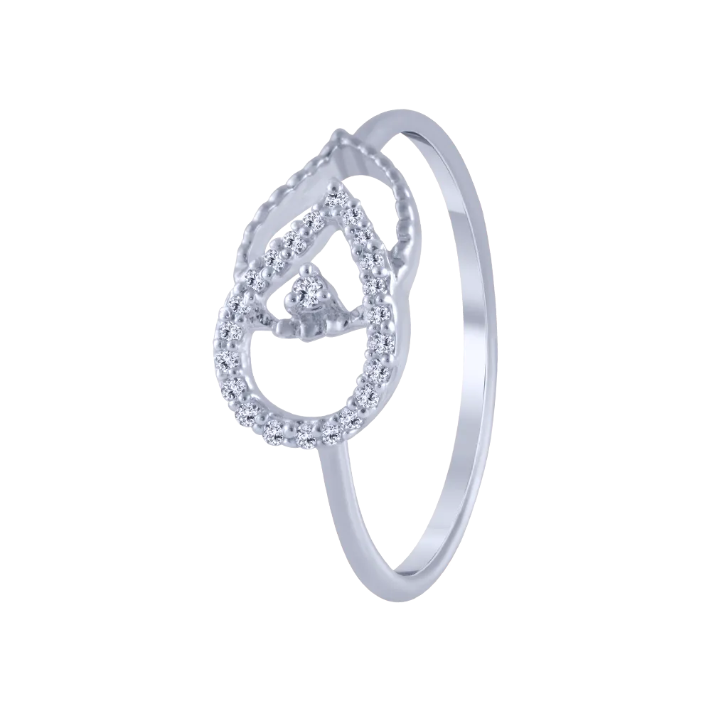 18KT (750) White Gold And Diamond Ring For Women