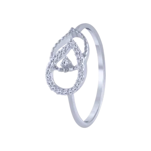 18KT (750) White Gold And Diamond Ring For Women