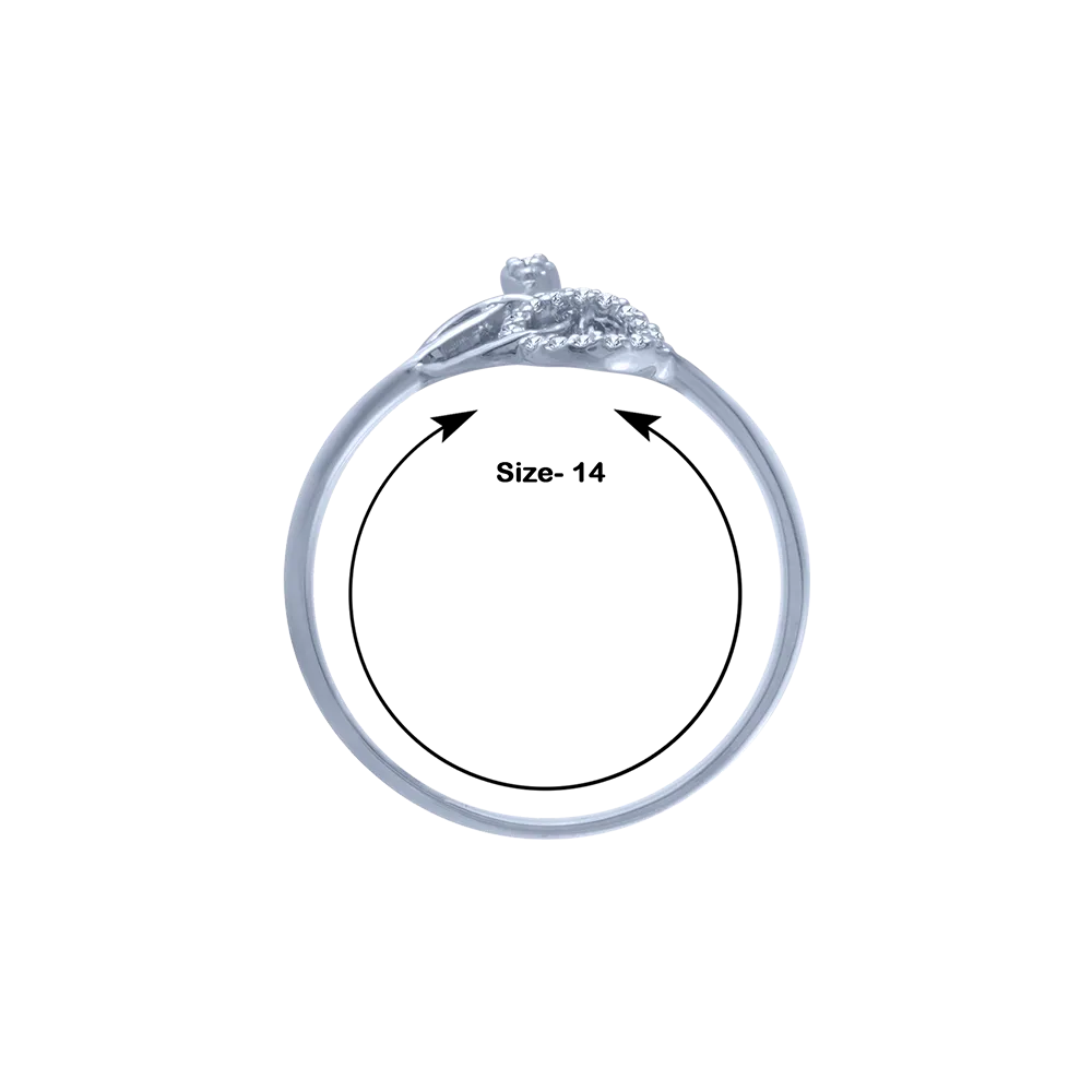 18KT (750) White Gold And Diamond Ring For Women