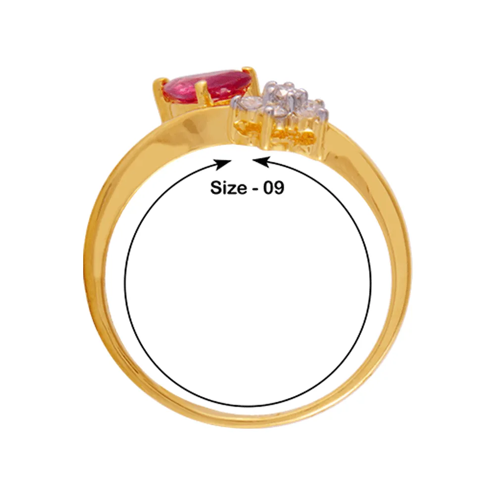 18KT (750) Yellow Gold And Diamond Ring For Women
