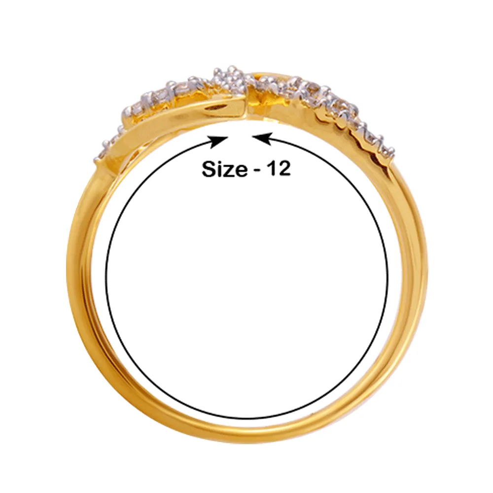 18KT (750) Yellow Gold And Diamond Ring For Women