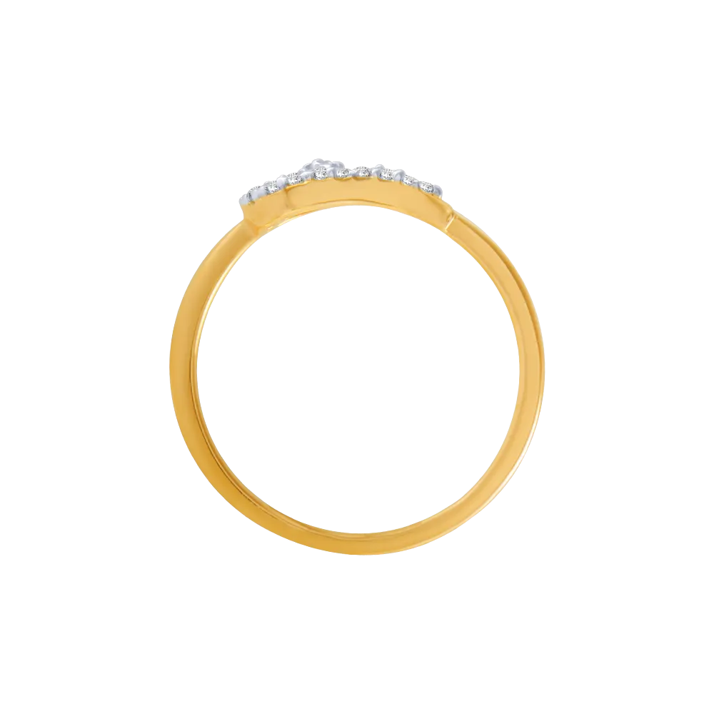 18KT (750) Yellow Gold And Diamond Ring For Women