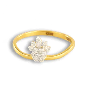 18KT (750) Yellow Gold And Diamond Ring For Women