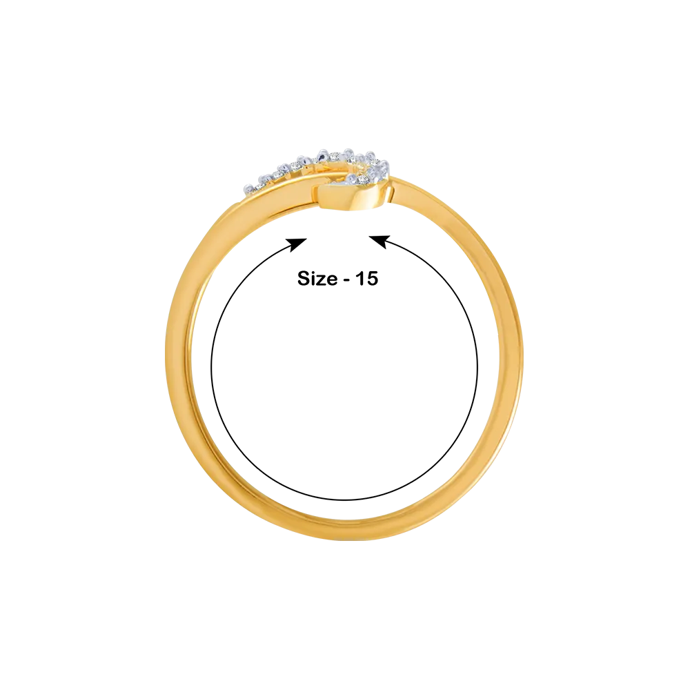 18KT (750) Yellow Gold And Diamond Ring For Women