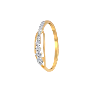 18KT (750) Yellow Gold And Diamond Ring For Women