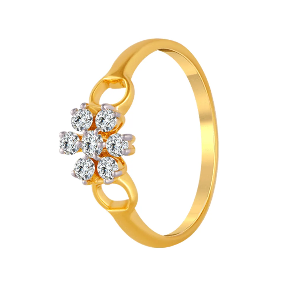 18KT (750) Yellow Gold And Diamond Ring For Women