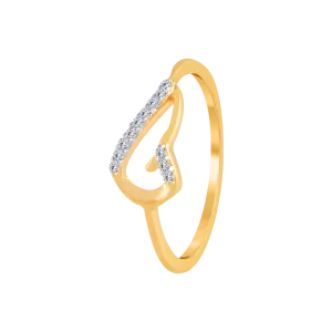 18KT (750) Yellow Gold And Diamond Ring For Women