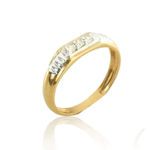 18KT (750) Yellow Gold And Diamond Ring For Women