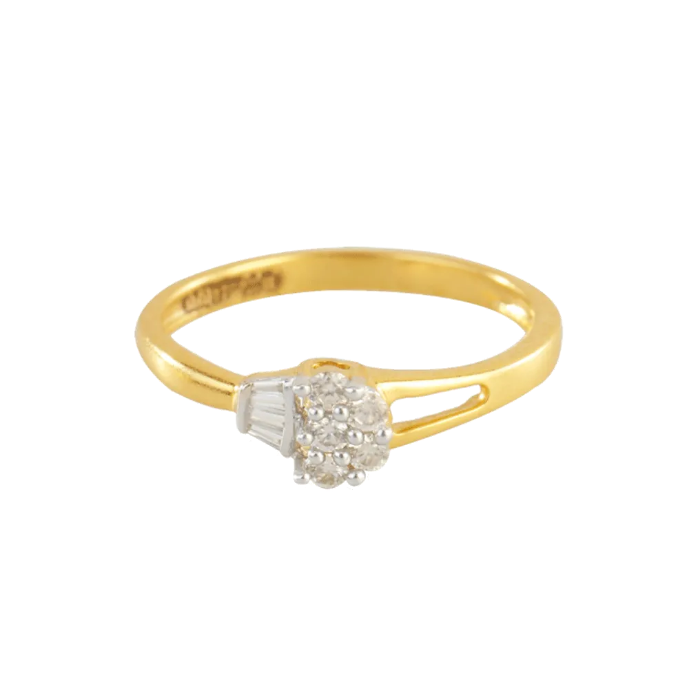 18KT (750) Yellow Gold And Diamond Ring For Women