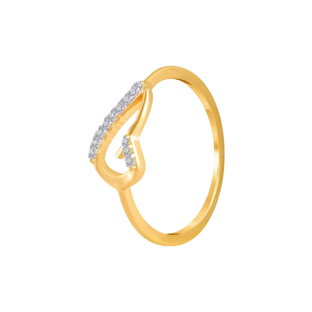 18KT (750) Yellow Gold And Diamond Ring For Women