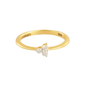 18KT (750) Yellow Gold And Diamond Ring For Women