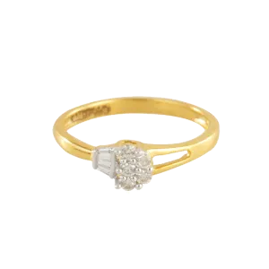 18KT (750) Yellow Gold And Diamond Ring For Women