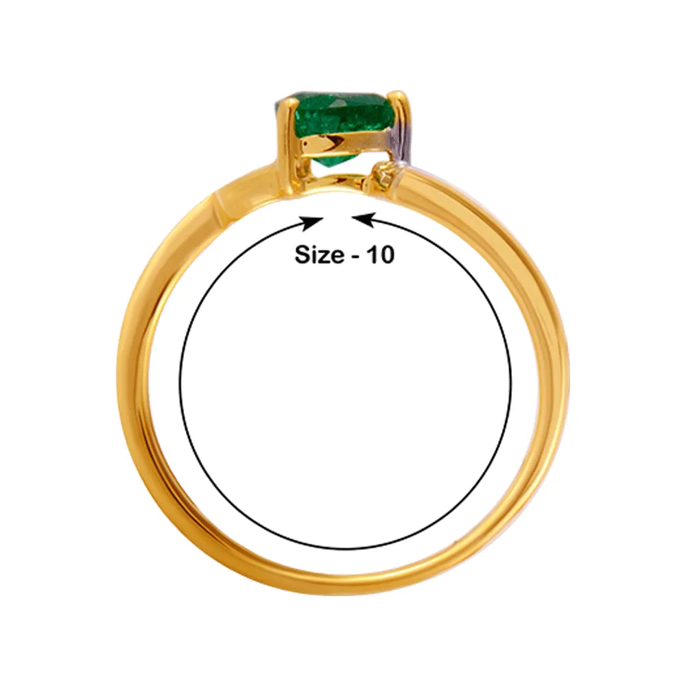 18KT (750) Yellow Gold And Diamond Ring For Women