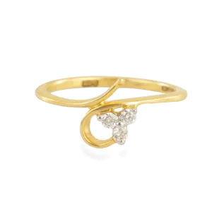 18KT (750) Yellow Gold And Diamond Ring For Women