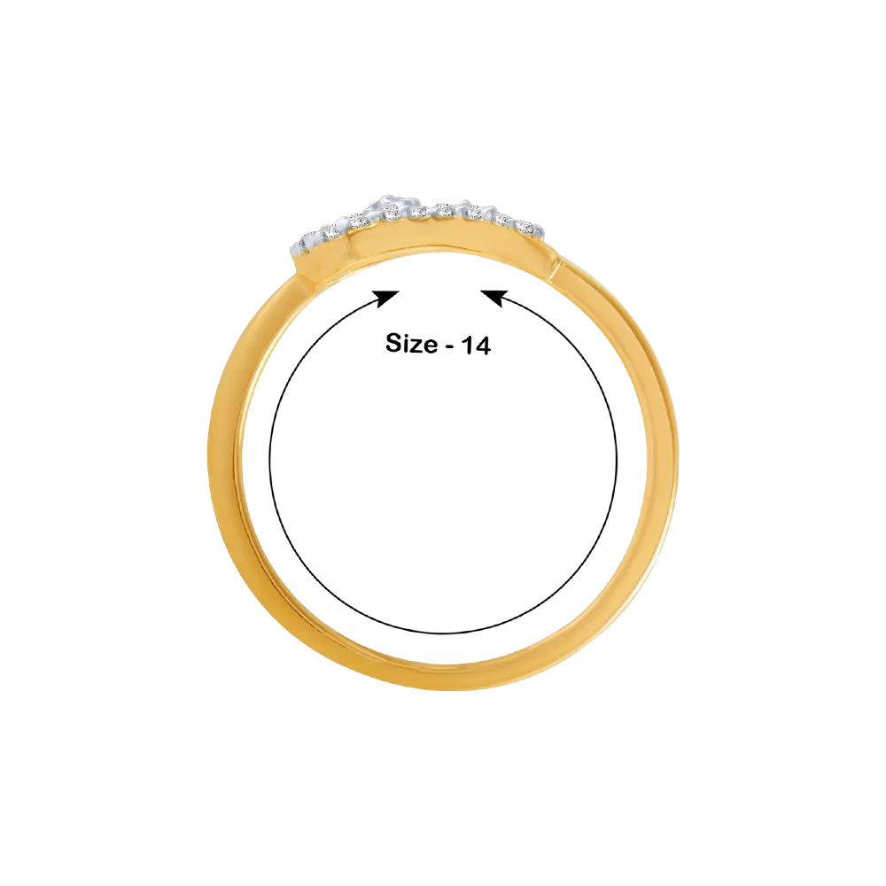 18KT (750) Yellow Gold And Diamond Ring For Women