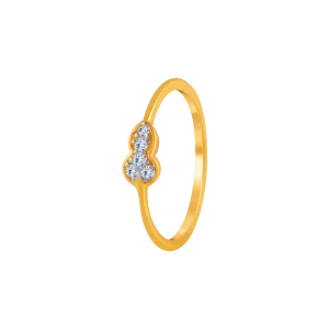 18KT (750) Yellow Gold And Diamond Ring For Women