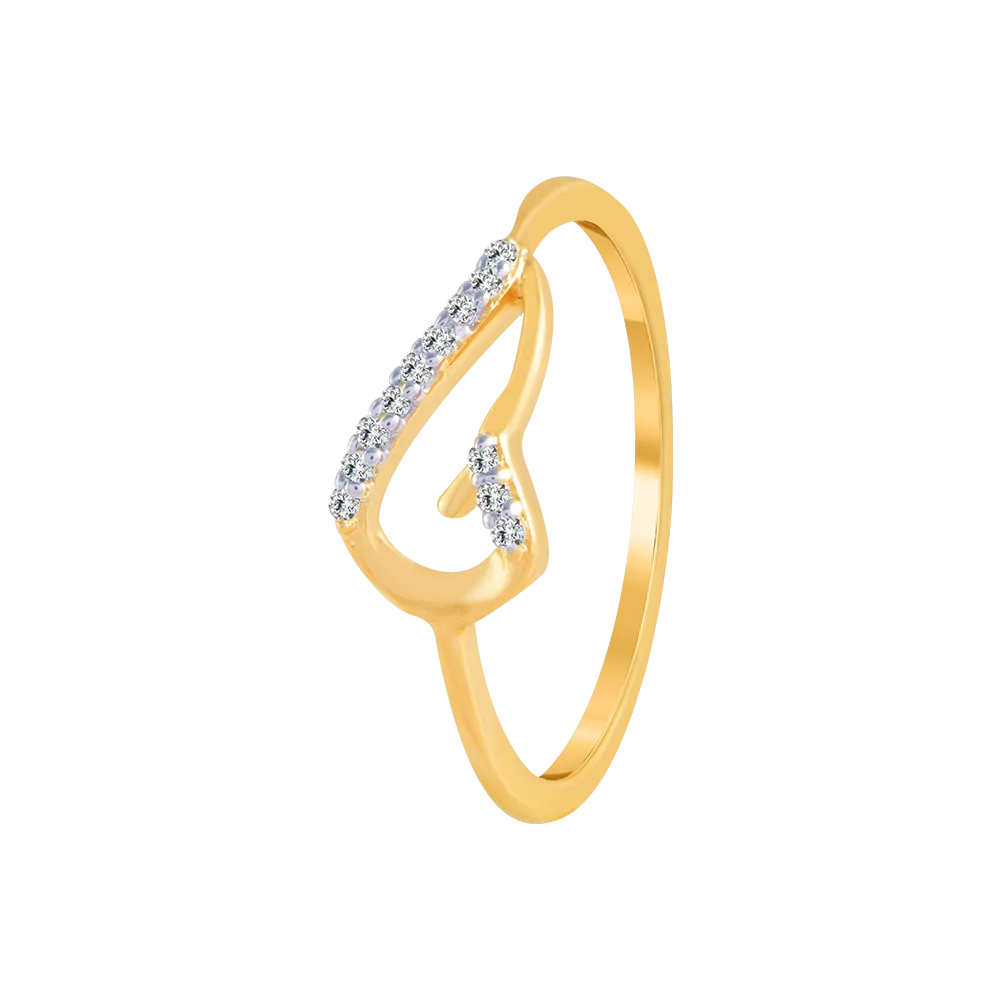 18KT (750) Yellow Gold And Diamond Ring For Women