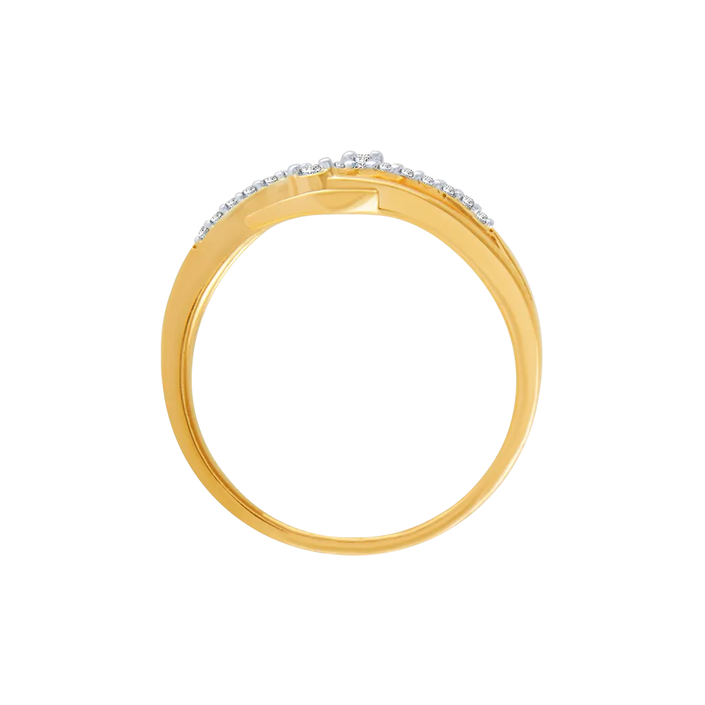 18KT (750) Yellow Gold And Diamond Ring For Women