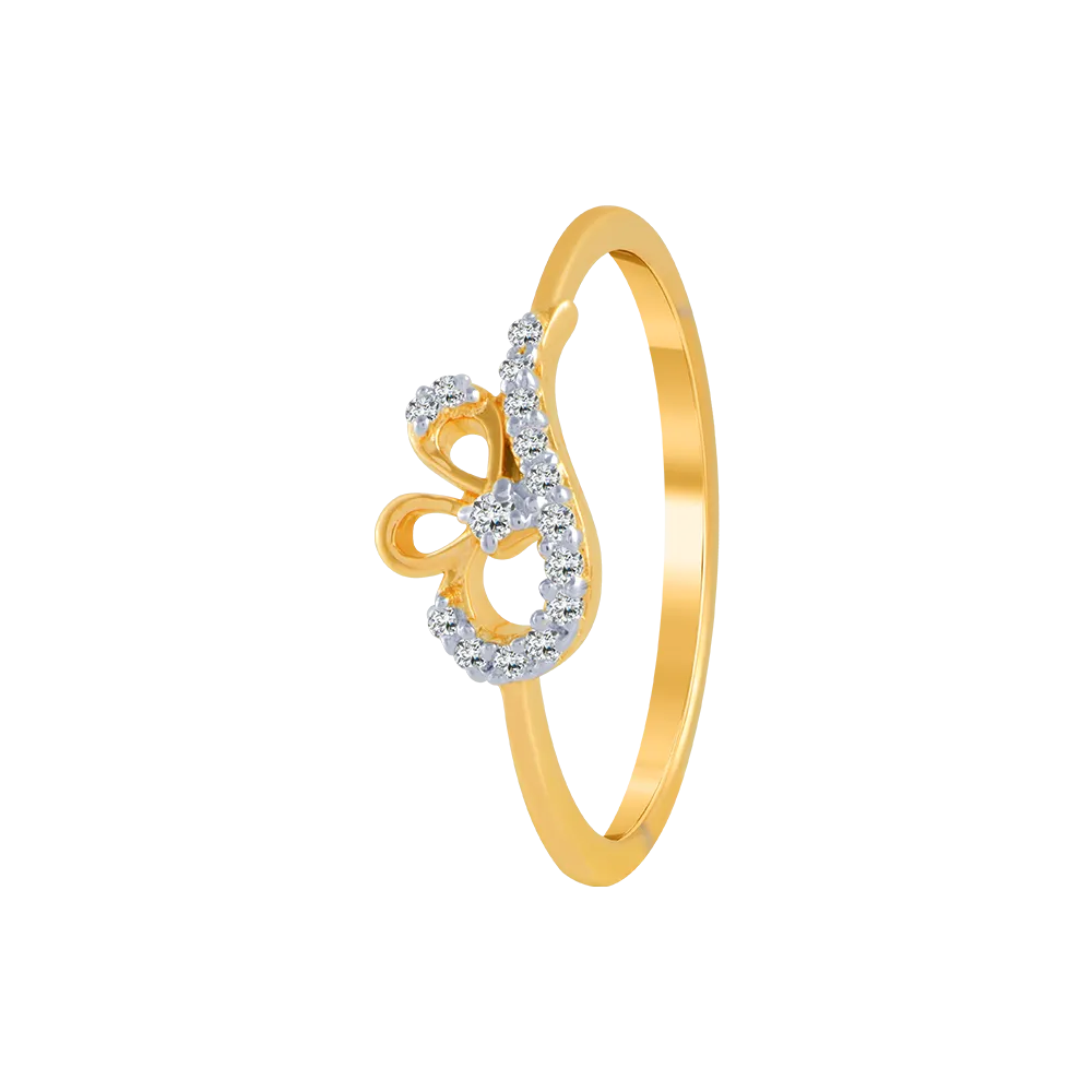18KT (750) Yellow Gold And Diamond Ring For Women
