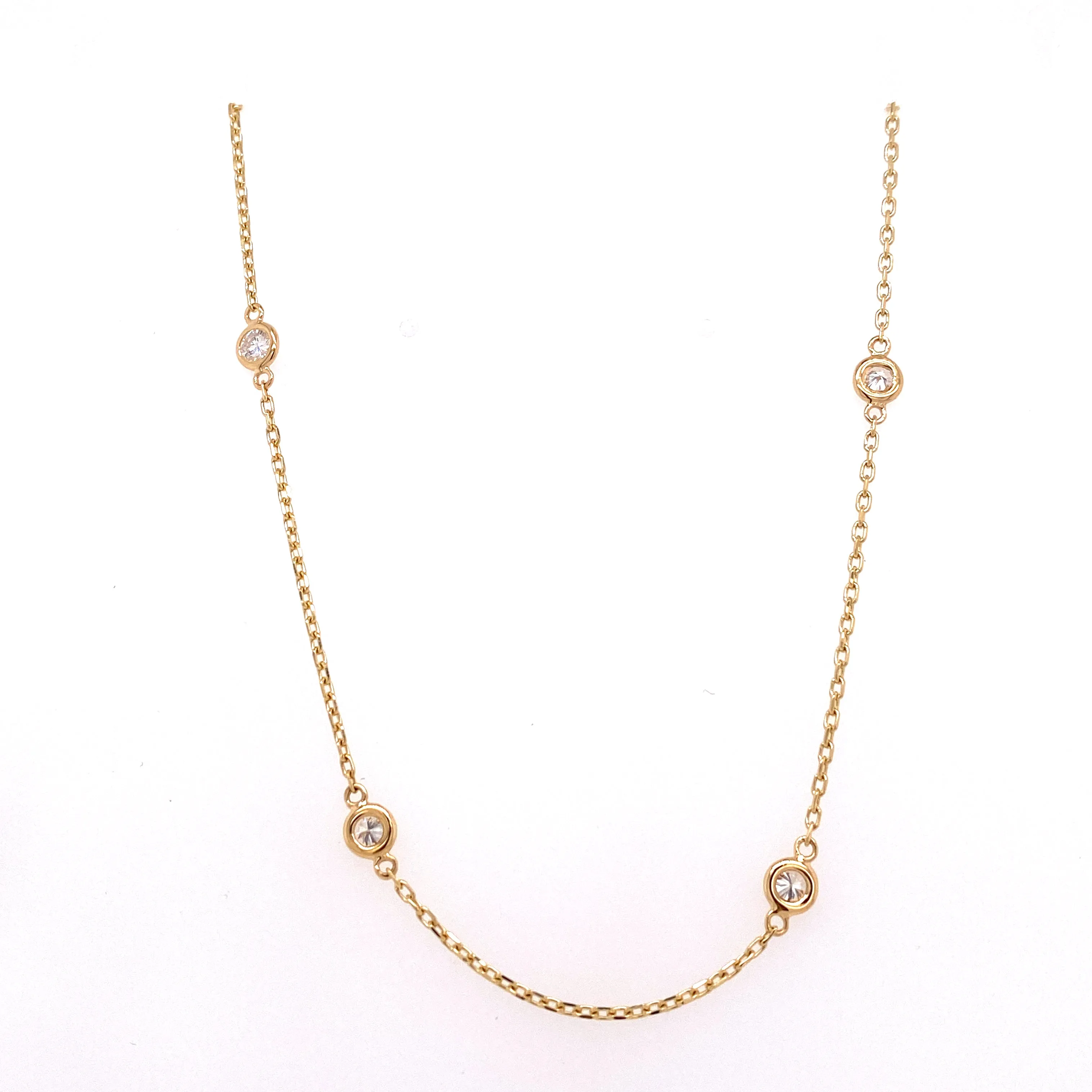 18" Diamond By The Yard Necklace