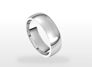 5 MM Half Round Light Comfort Fit 14k Gold Classic Wedding Band