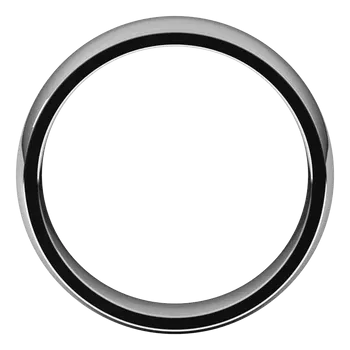 5 MM Half Round Light Comfort Fit Platinum Wedding Band