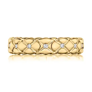 A. Jaffe 14k Classic Quilted Diamond Band