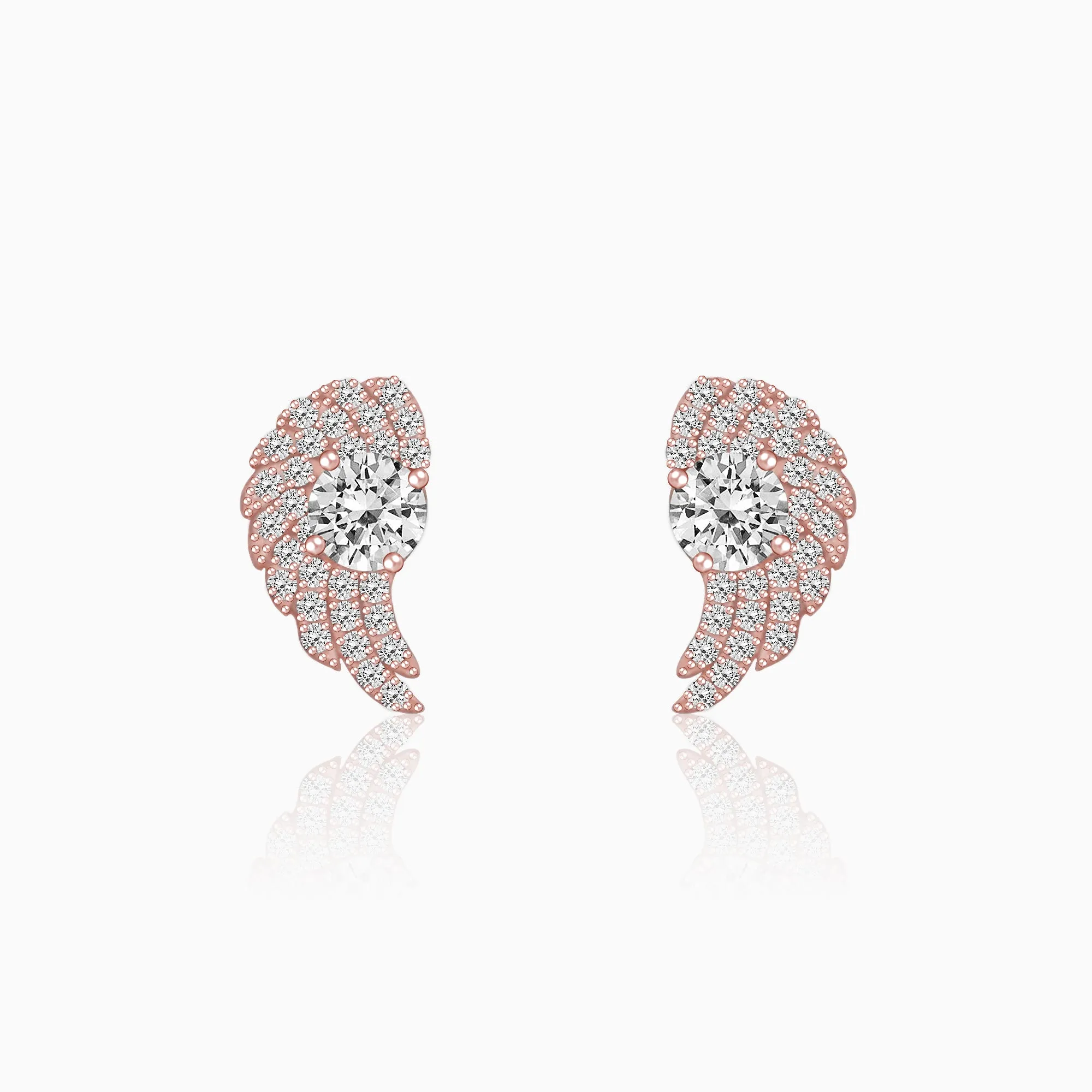 Aayesha??s Rose Gold Wing Studs