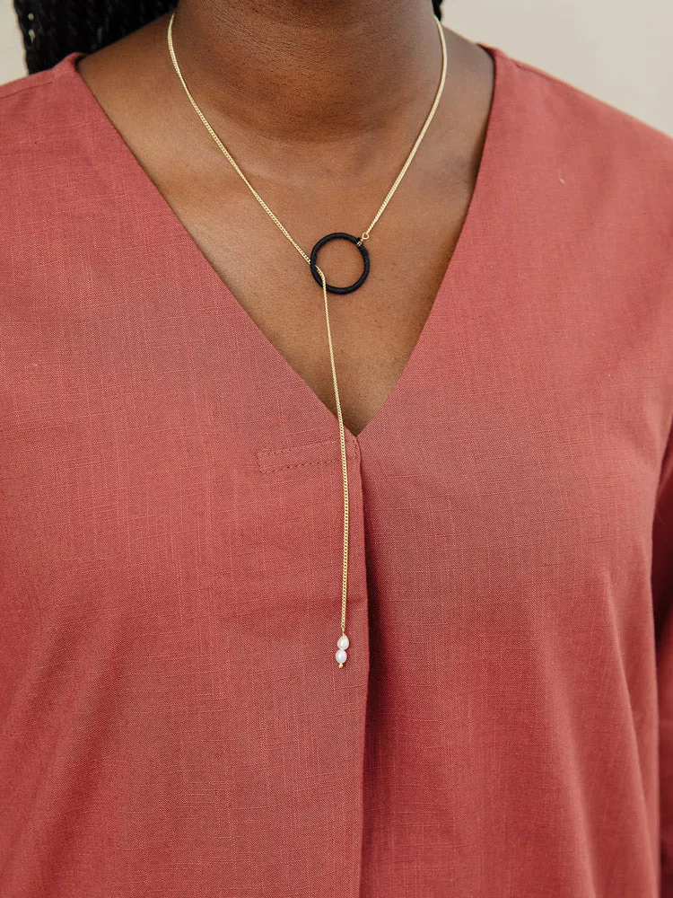 Alexandra Lariat Necklace - Gold