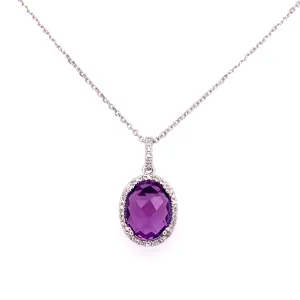 Amethyst and Diamond Necklace