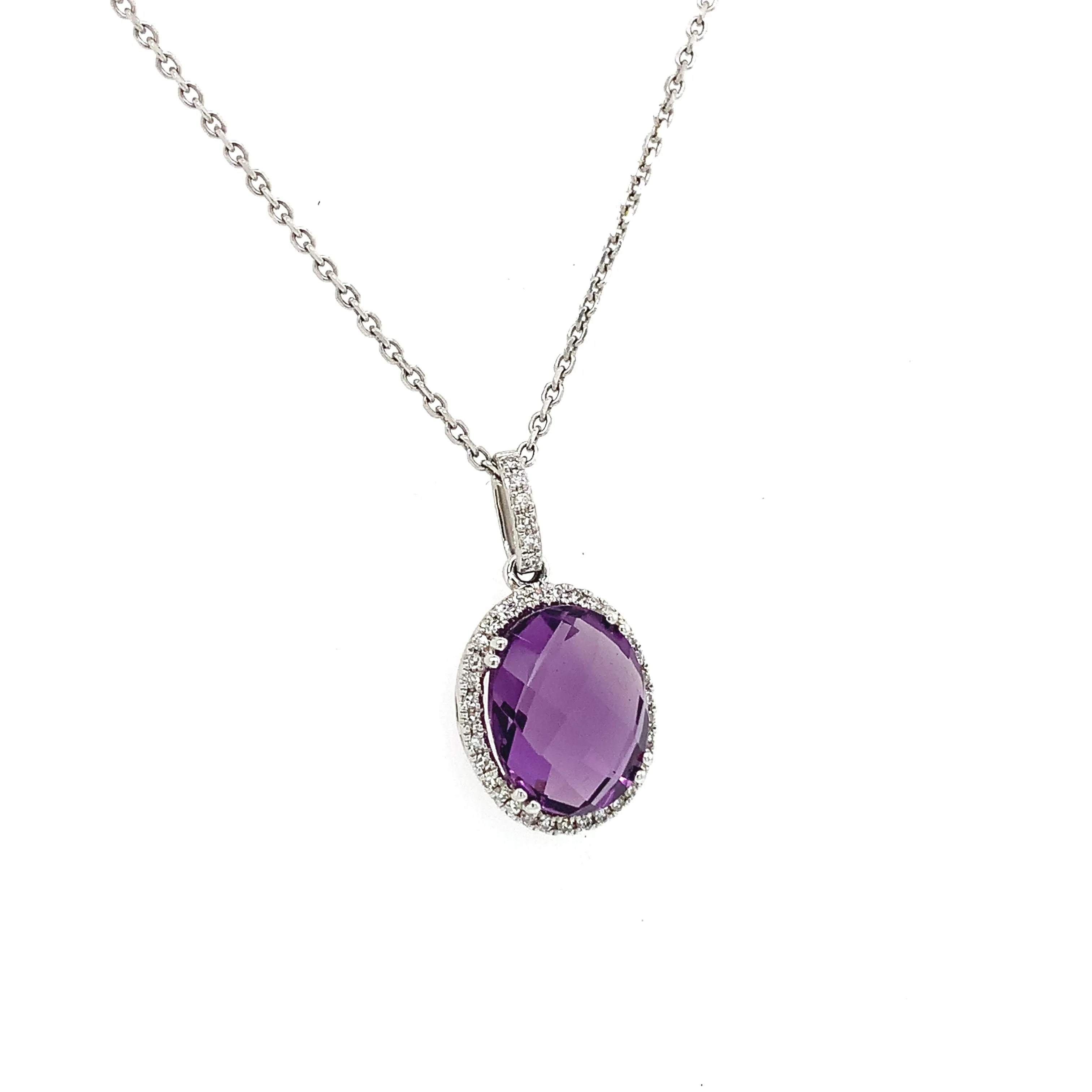 Amethyst and Diamond Necklace
