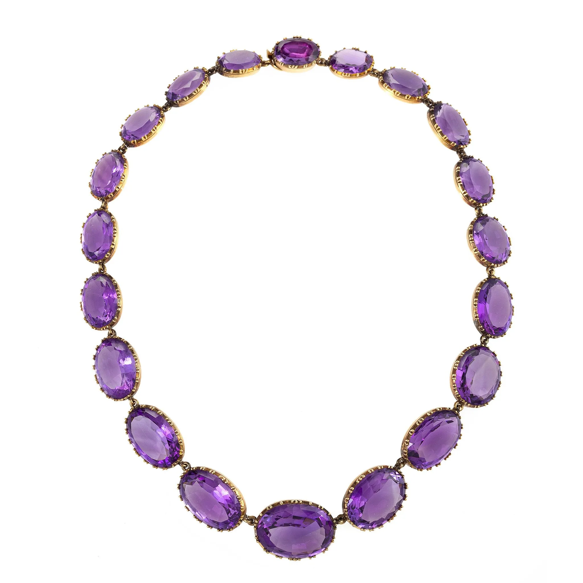 Amethyst Rivire Necklace and Earrings Suite