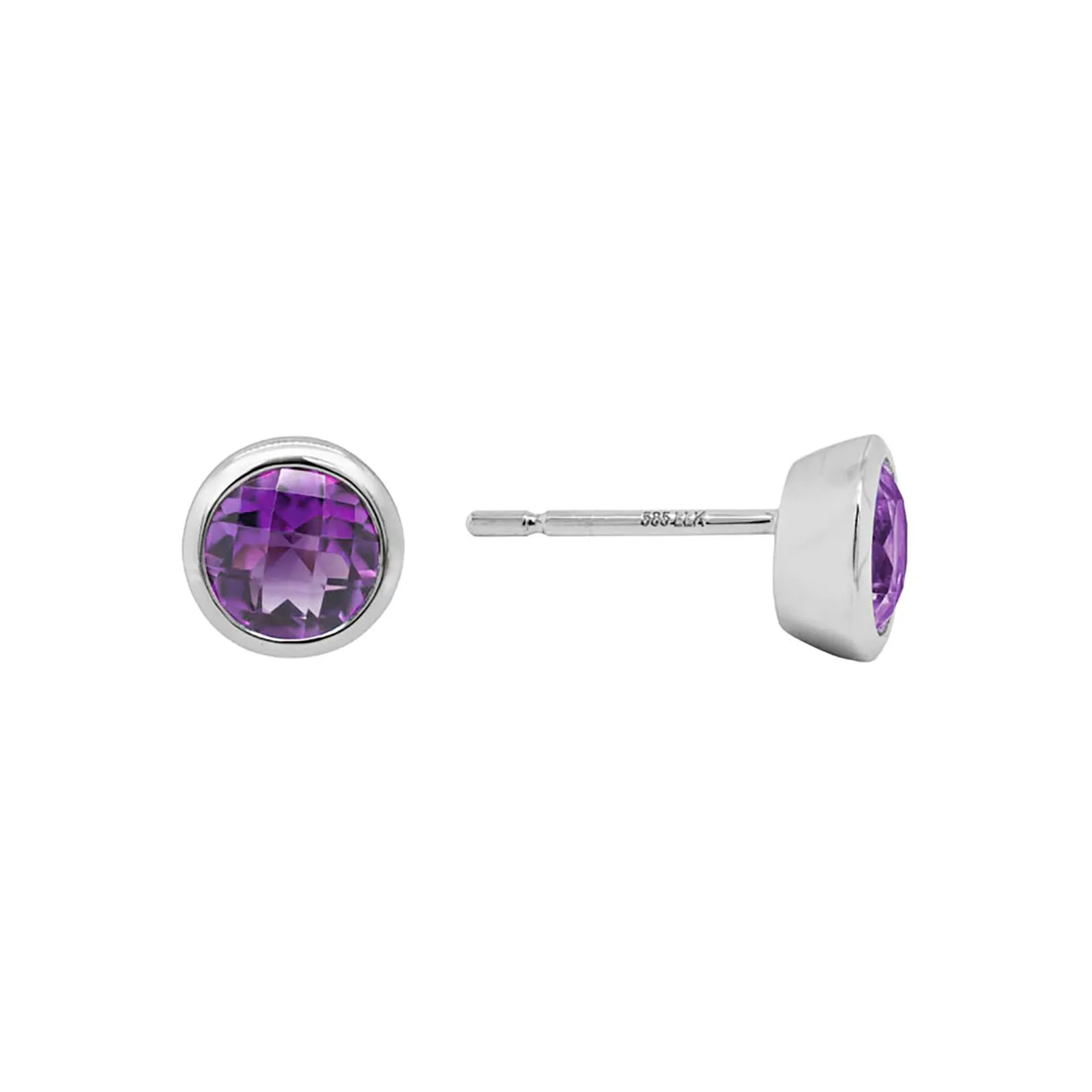 Amethyst Stud Earrings