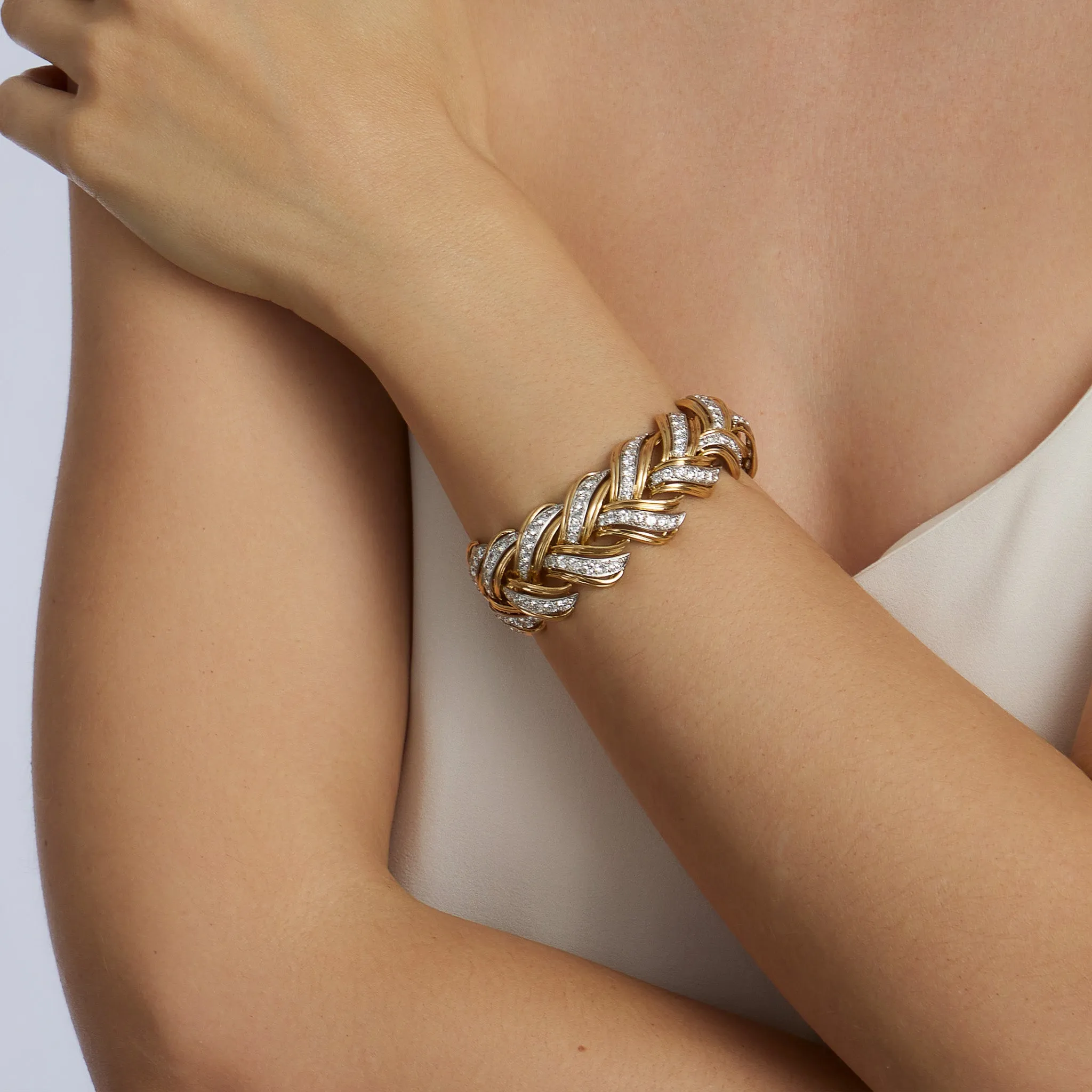Andr Vassort Gold and Diamond Bracelet