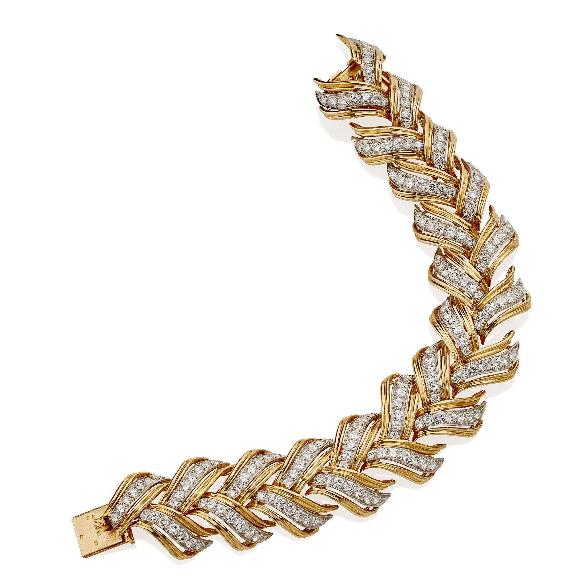 Andr Vassort Gold and Diamond Bracelet