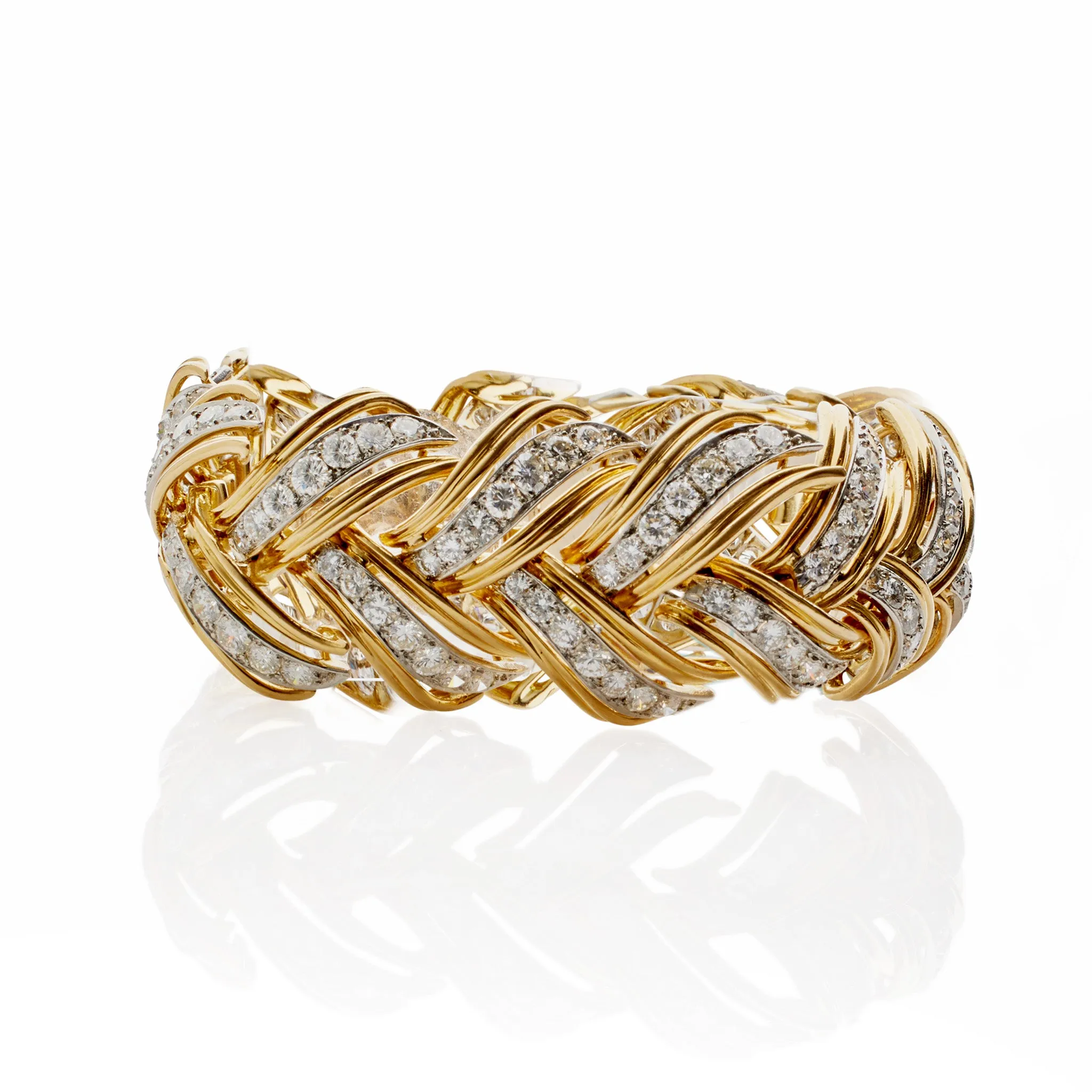 Andr Vassort Gold and Diamond Bracelet