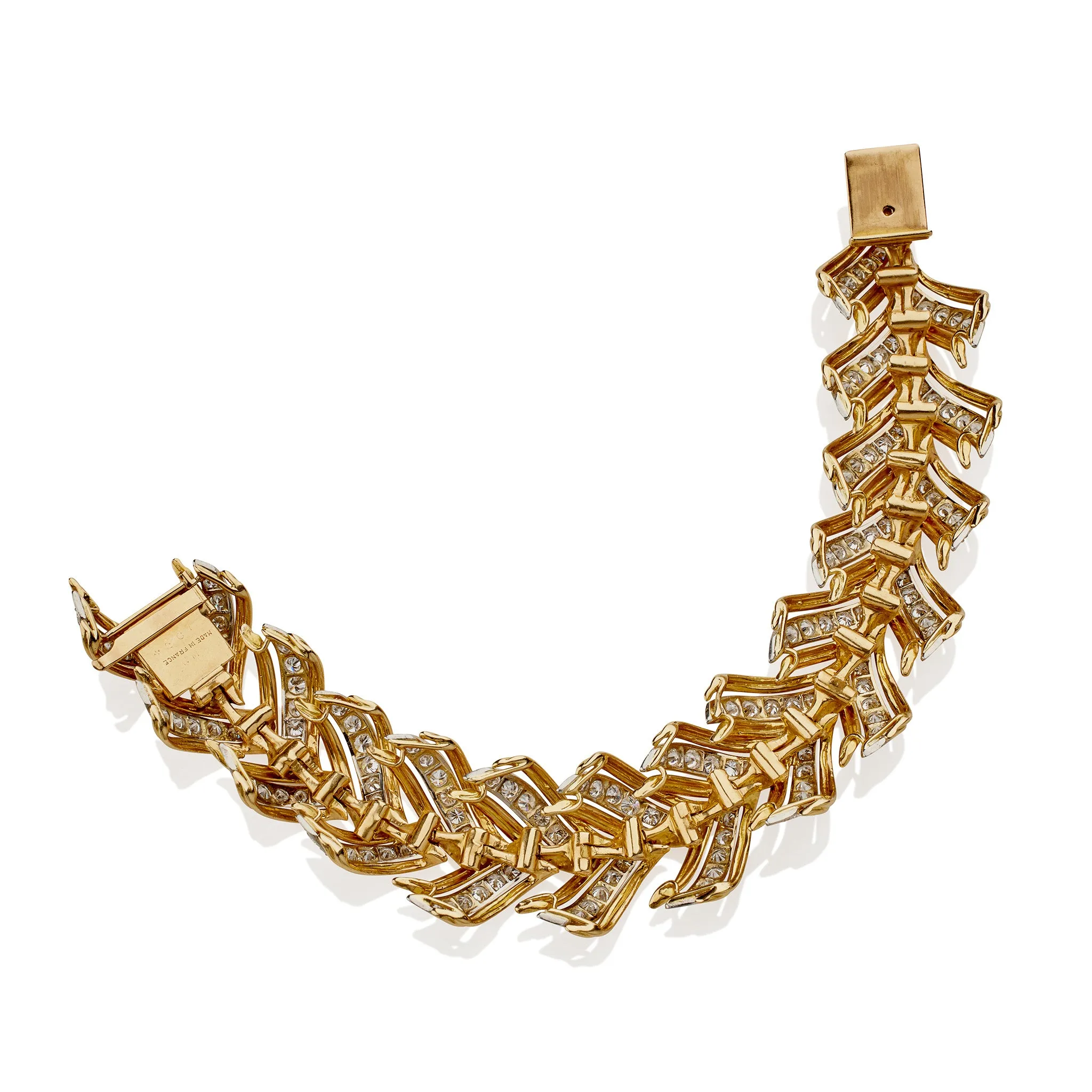 Andr Vassort Gold and Diamond Bracelet