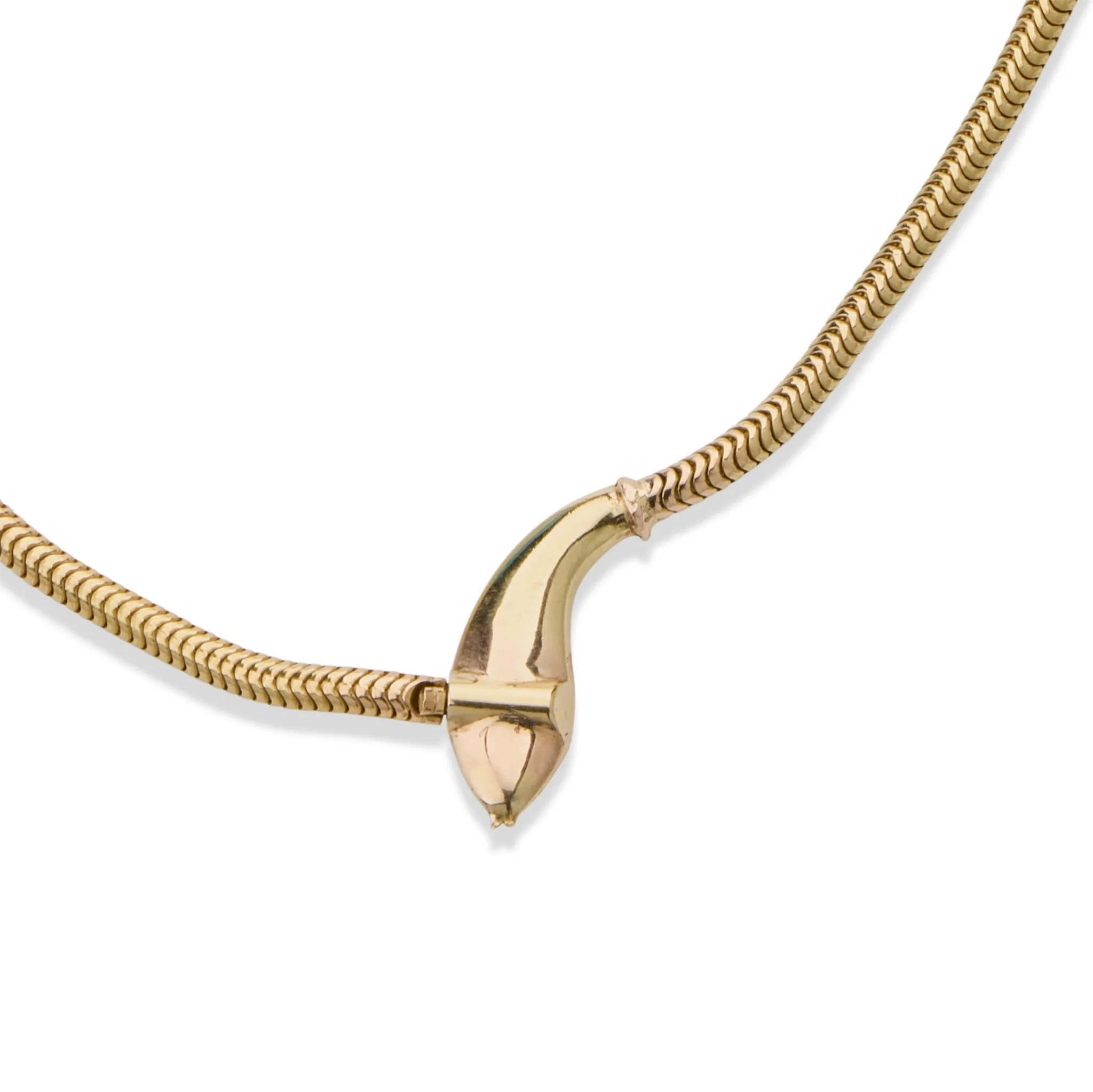 Antique 18K Gold Snake Necklace