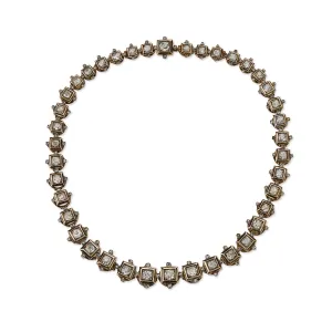 Antique Old Mine-cut Diamond Rivire Necklace