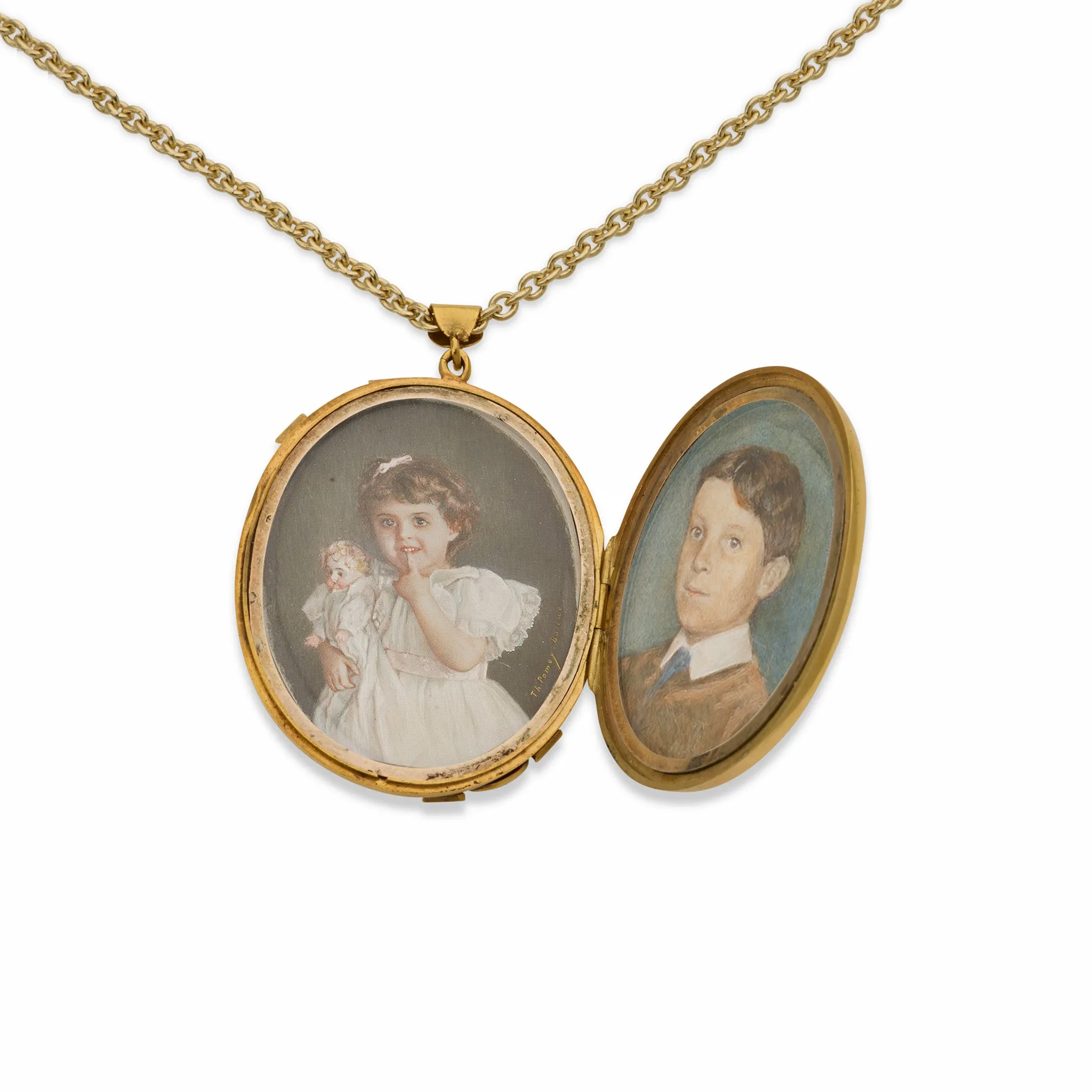 Antique Turquoise and Seed Pearl Pendant Locket