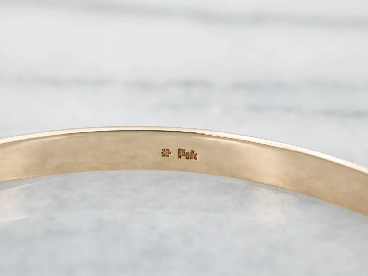 Bangle Bracelet with Milgrain Edge