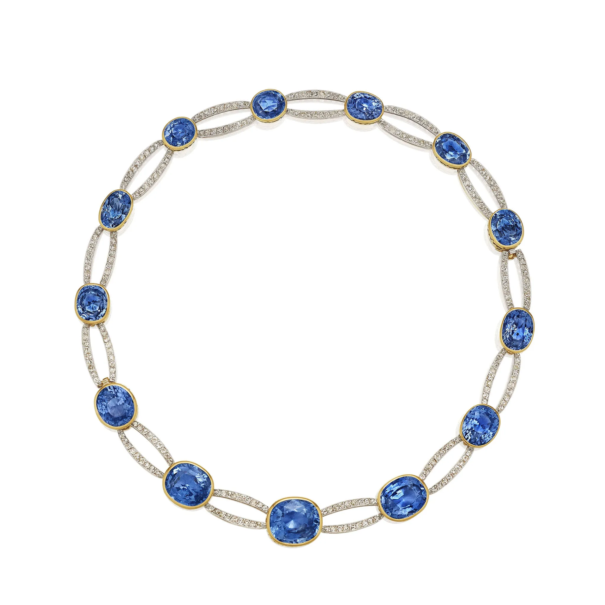 Belle poque Convertible Sapphire and Diamond Necklace