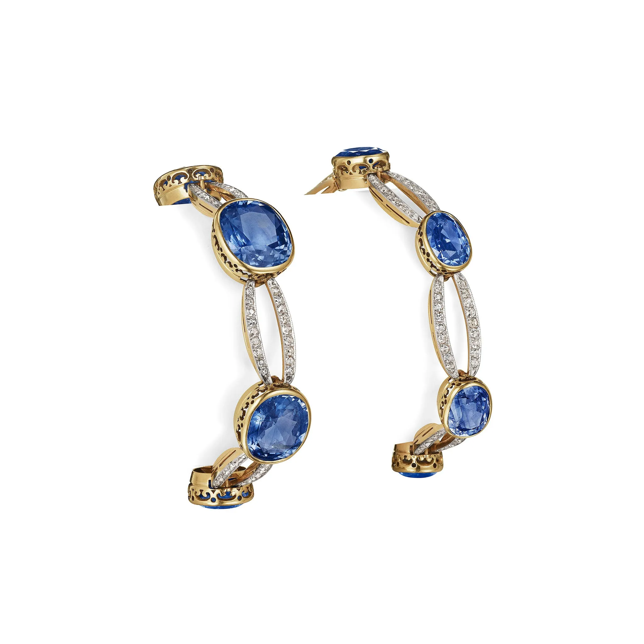 Belle poque Convertible Sapphire and Diamond Necklace